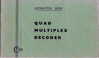 Quad MPX Decoder schematic circuit diagram